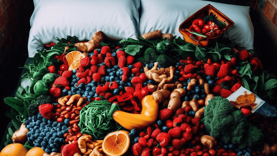 A Snoozel Green bed full of healthy anti-inflamatory foods