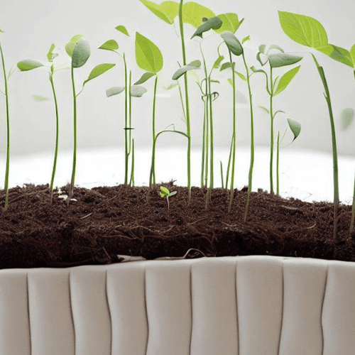 Snoozel Green mattress biodegradable with plants growing out of it