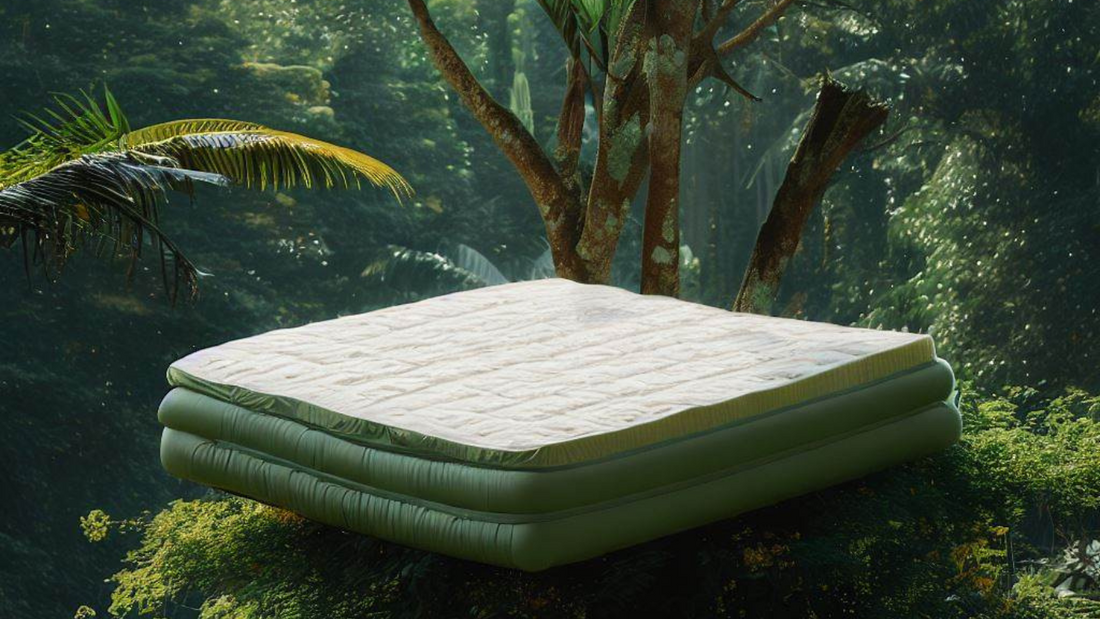 Snoozel Green mattress in a tropical tree