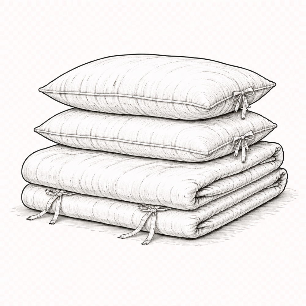 snoozel green linen bedding set