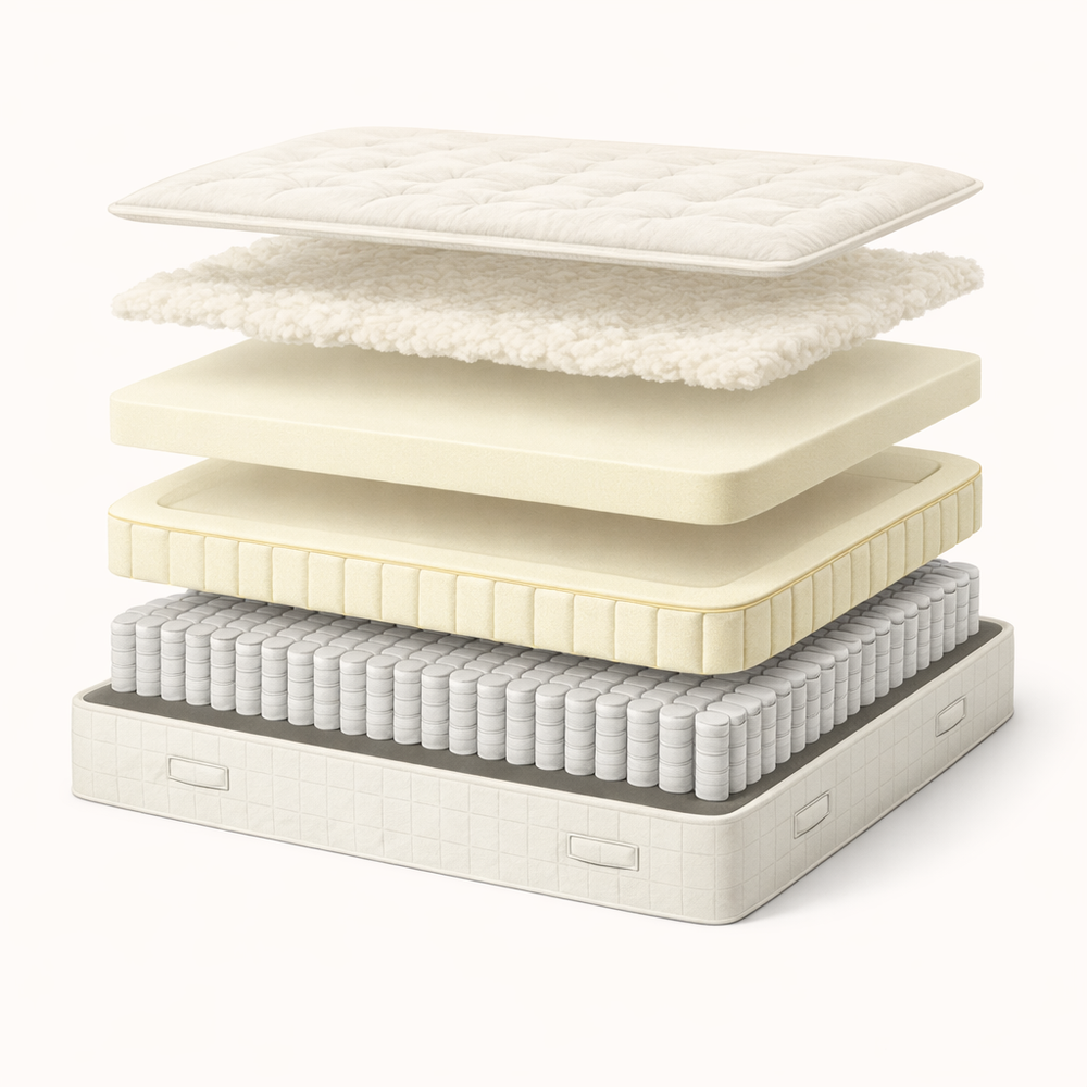 snoozel green organic latex and wool mattress